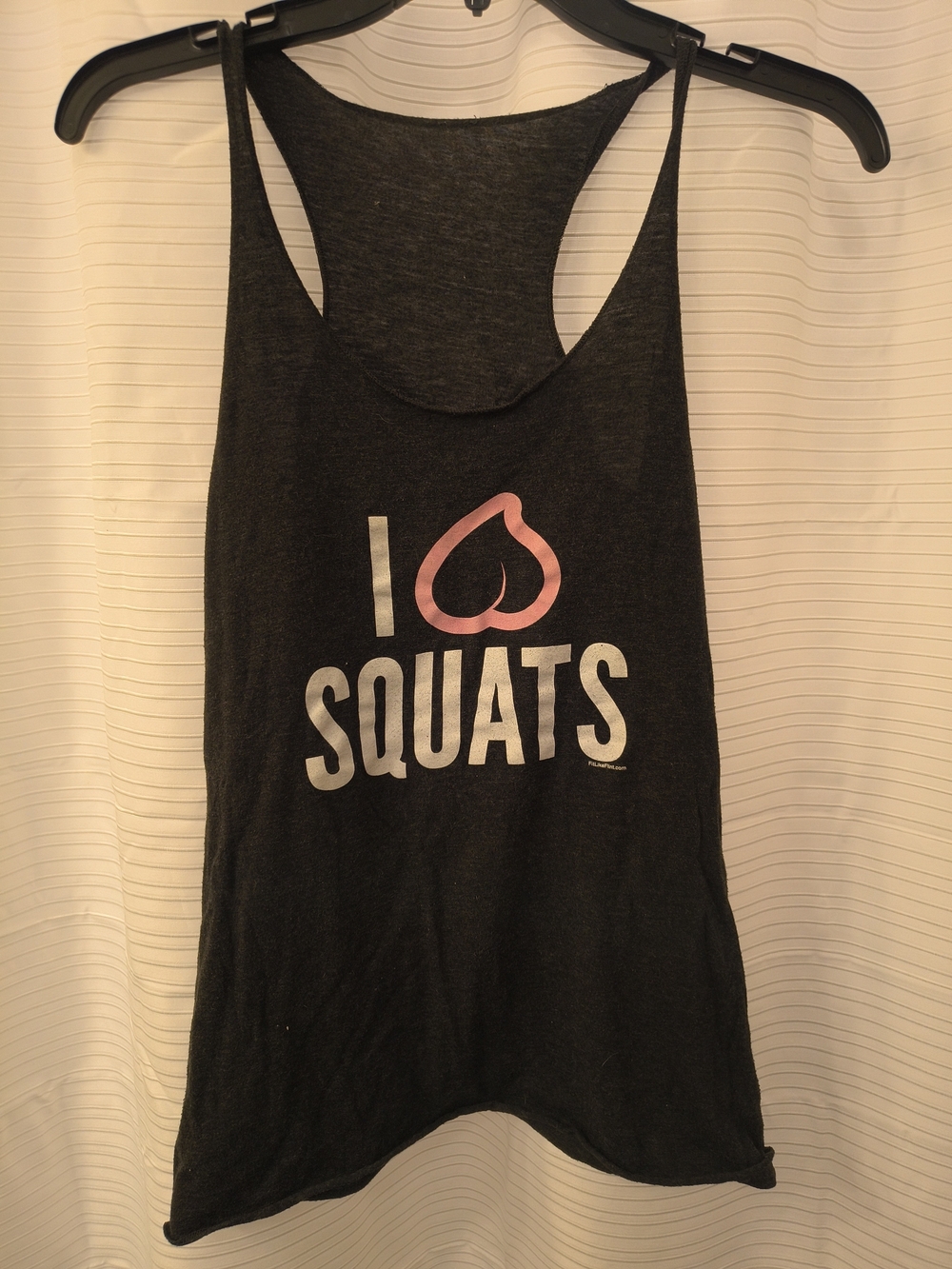 Dark Gray 'I ❤️ Squats' Racerback Workout Tank